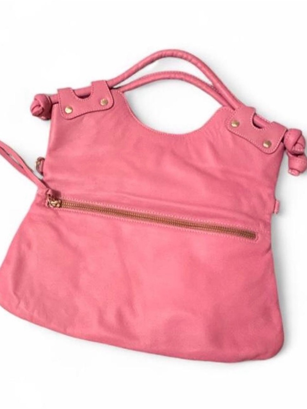 Pietro Alessandro Women's Pink Leather Tote Clutch